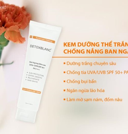 Kem dưỡng thể trắng da chống nắng ban ngày